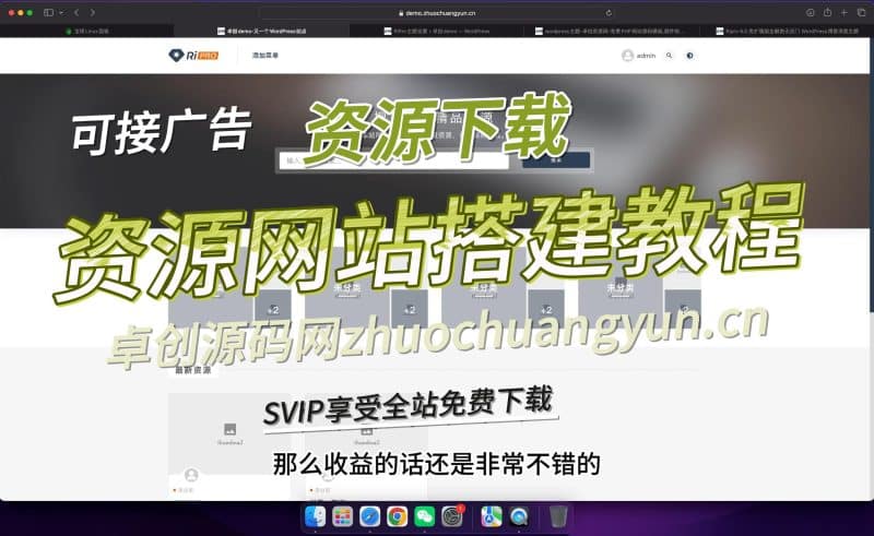 二开Ripro免扩展版wordpress主题搭建教程可做资源网站（卓创源码网）-卓创源码网_PHP源码与小程序源码下载_手把手部署教程