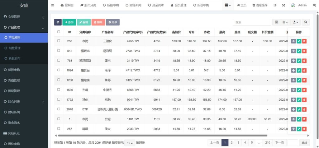 uniapp源码+计划任务 台股平台源码 新股申购 分类后台控制