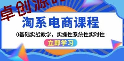 淘系电商课程，0基础实战教学，实操性系统性实时性（15节课）-卓创源码网_PHP源码与小程序源码下载_手把手部署教程