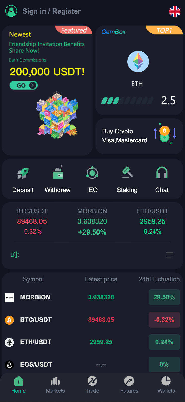 卓创源码网发布：GNCEX全新二开交易所PHP源码- 新UI高