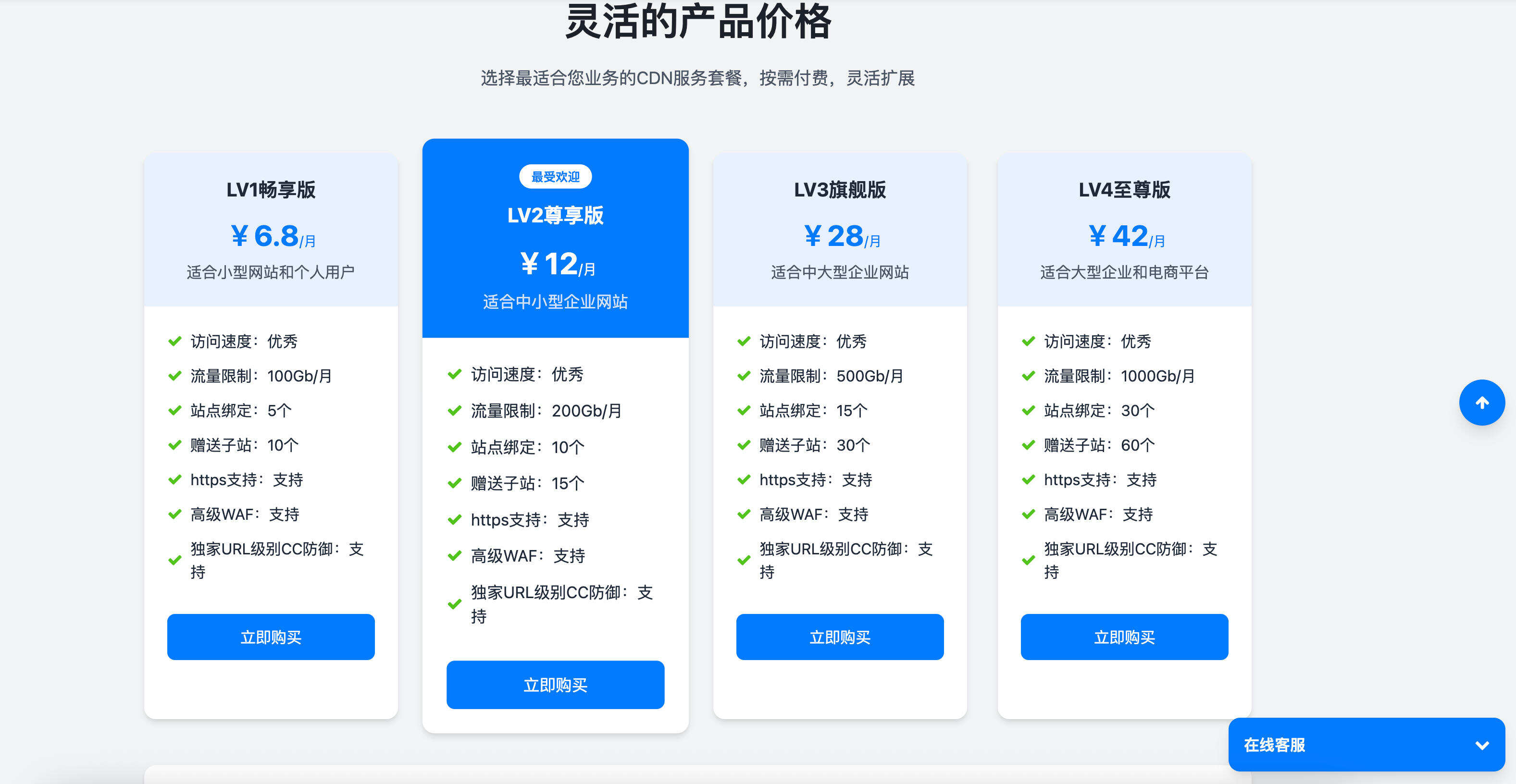 卓创源码网发布：CDN企业科技风格销售单页PHP源码 – 专业CDN官网模板｜定制化登录注册接口