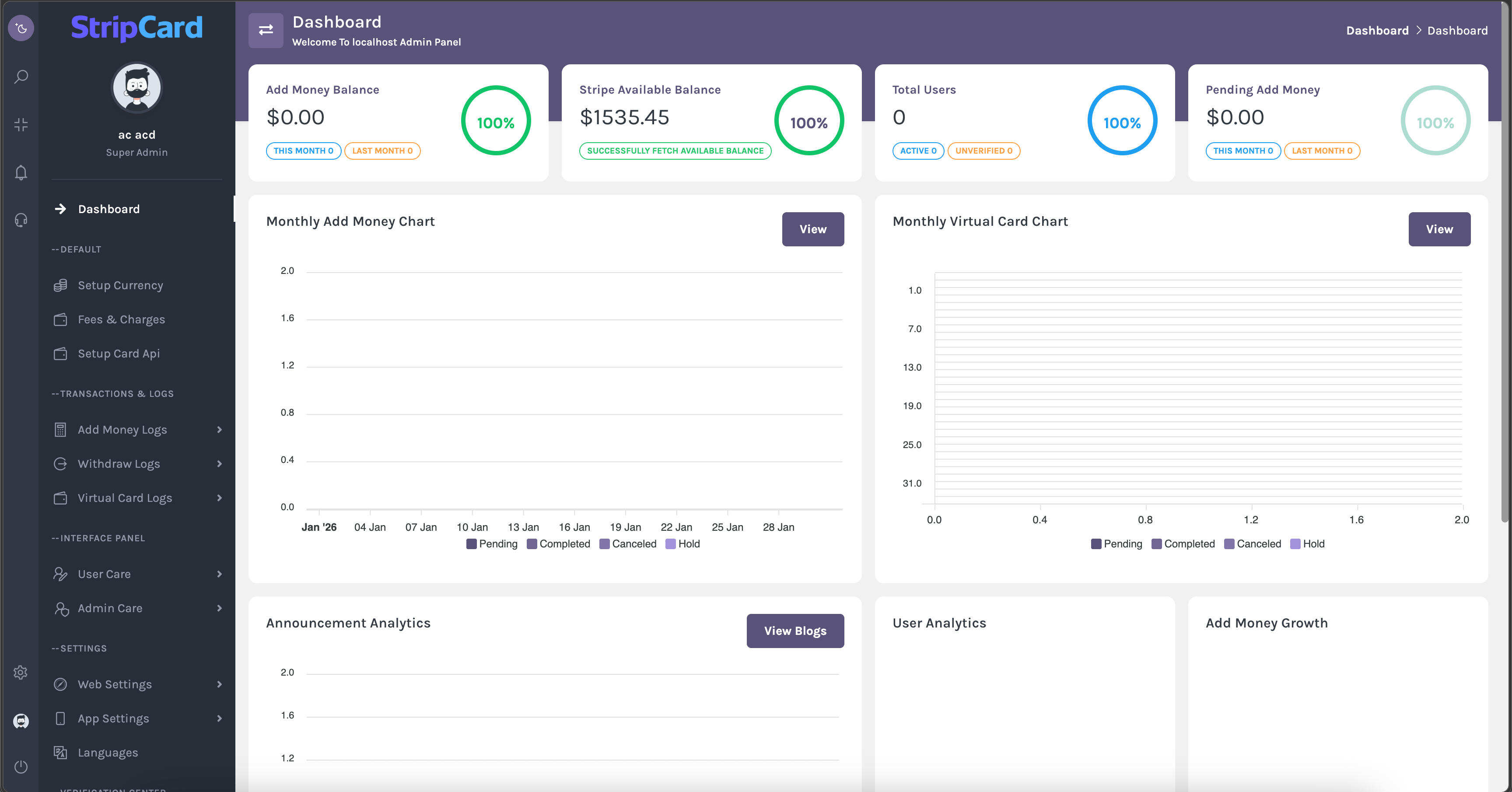 卓创源码网发布:StripCard 2.0免授权版 – 在线数字虚拟信用卡系统源码|多支付网关集成|安全交易解决方案 卓创源码网发布:StripCard 2.0免授权版 – 在线数字虚拟信用卡系统源码|多支付网关集成|安全交易解决方案