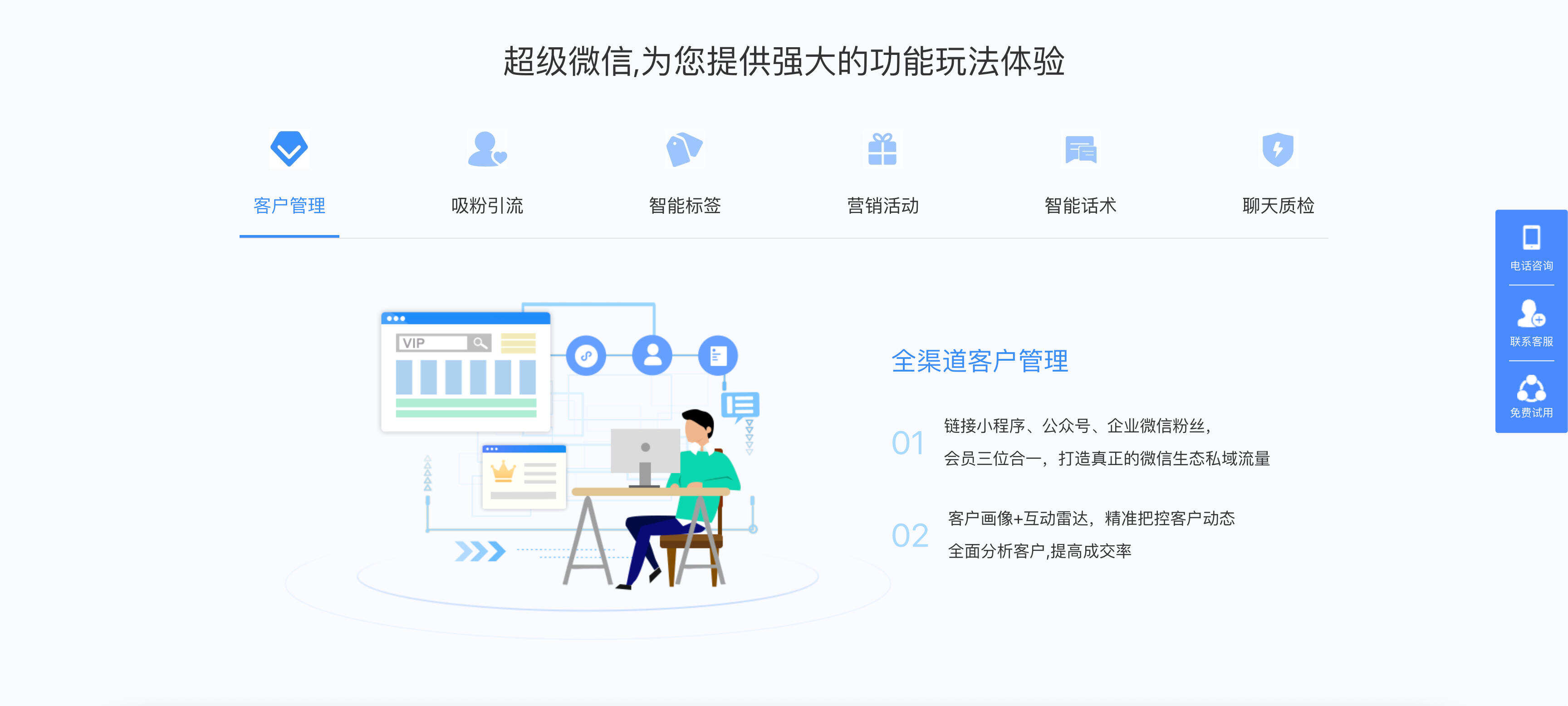 卓创源码网发布：企业微信管理系统独立版企微魔盒 – 全功能客户管理与营销引流系统｜聊天记录存档与员工管理平台｜企业微信第三方集成解决方案