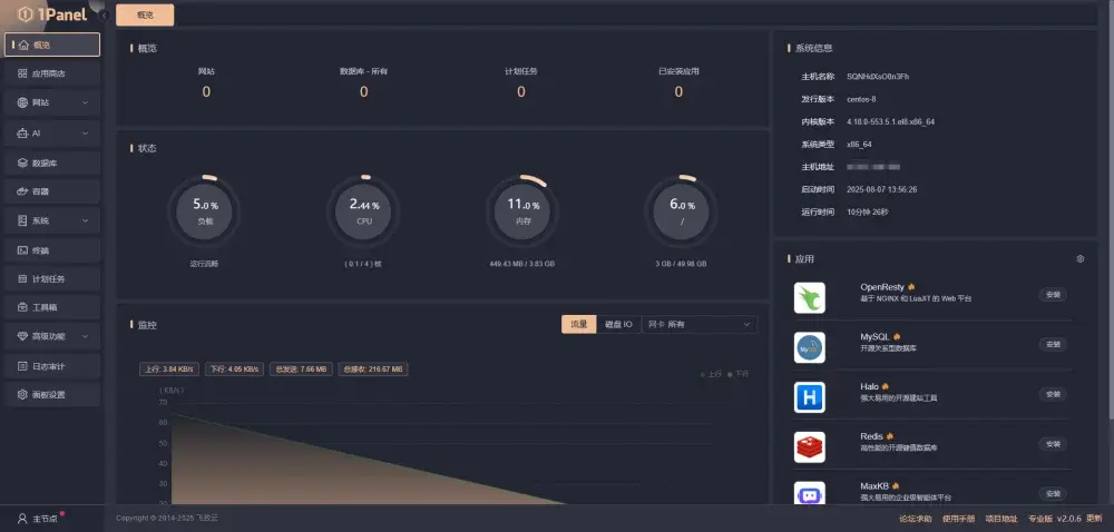 卓创源码网发布：1Panel面板开心版v2.1.0源码 – 全网独家首发多版本合集｜Linux服务器管理面板一键部署方案｜支持x86_64与ARM架构