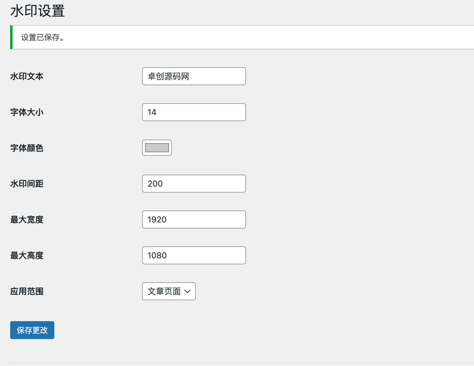 卓创源码网实测推荐：WordPress文章页面水印助手，为原创内容穿上“防护衣”